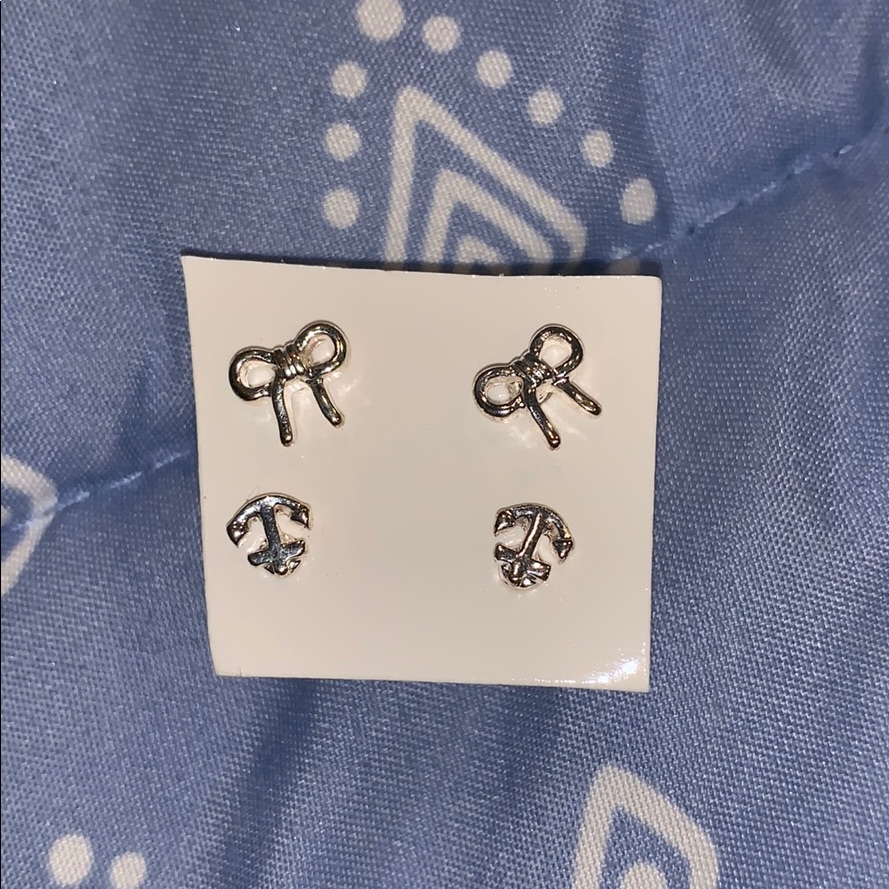 Bow And Anchor Earrings From Asos